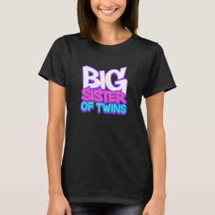 Kids Big Sister of Twins Pregnancy Announcement T-Shirt