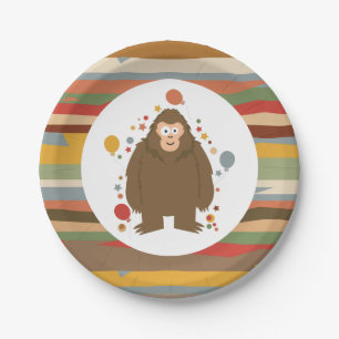 Kids Bigfoot Birthday  Paper Plate