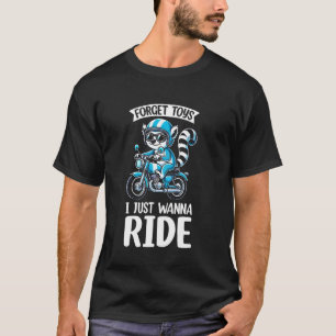 Kids Biker Motorcycle Riding Lemur Boys T-Shirt