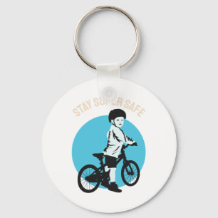Kids Biker Safety - Stay Super Safe Keychain