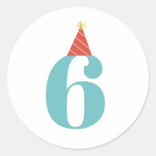 Kids birthday age sticker