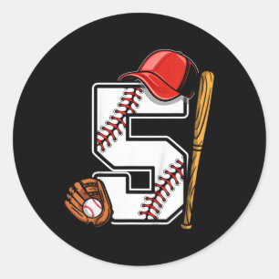 Kids Birthday Boy 5 Five Bysebyll 5th Birthday Bys Classic Round Sticker