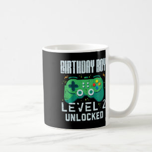Kids Birthday Boy Level 2 Unlocked Gamer Controlle Coffee Mug