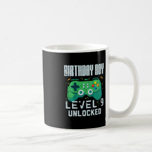 Kids Birthday Boy Level 9 Unlocked Gamer Controlle Coffee Mug