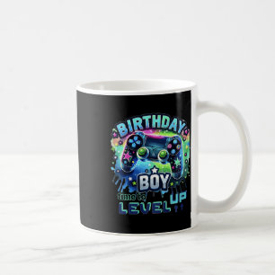 Kids Birthday Boy Level Up Gamer Controller Video  Coffee Mug