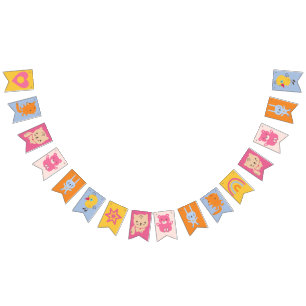 Kids Birthday Bunting Flags