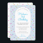 KIDS BIRTHDAY colourful boy sprinkles border blue Invitation<br><div class="desc">by kat massard >>> www.simplysweetPAPERIE.com <<< A trendy invitation design for a BIRTHDAY PARTY for a trendy teen TIP :: 1. To change/move graphics & fonts and add more text - hit the "customise it" button. - - - - - - - - - - - - - - -...</div>