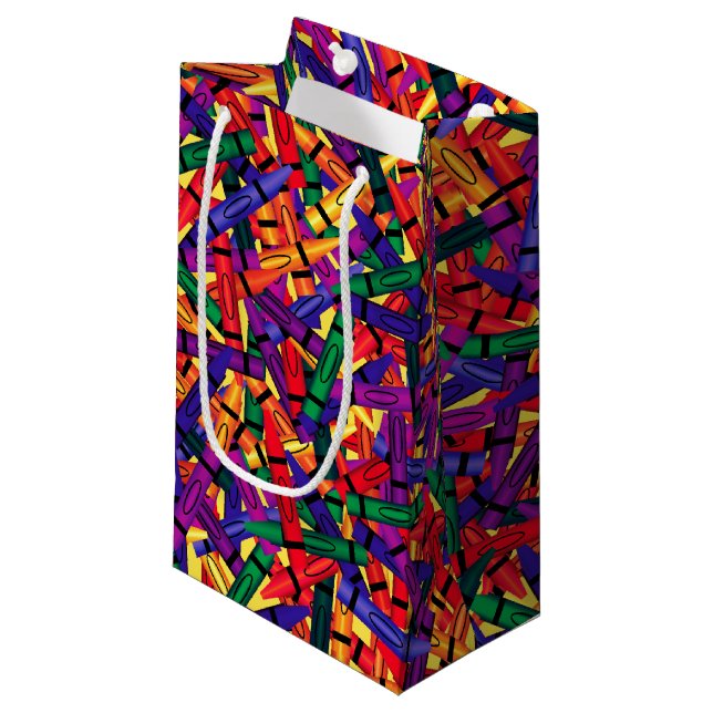 Kids Birthday Crayon Small Gift Bag (Front Angled)
