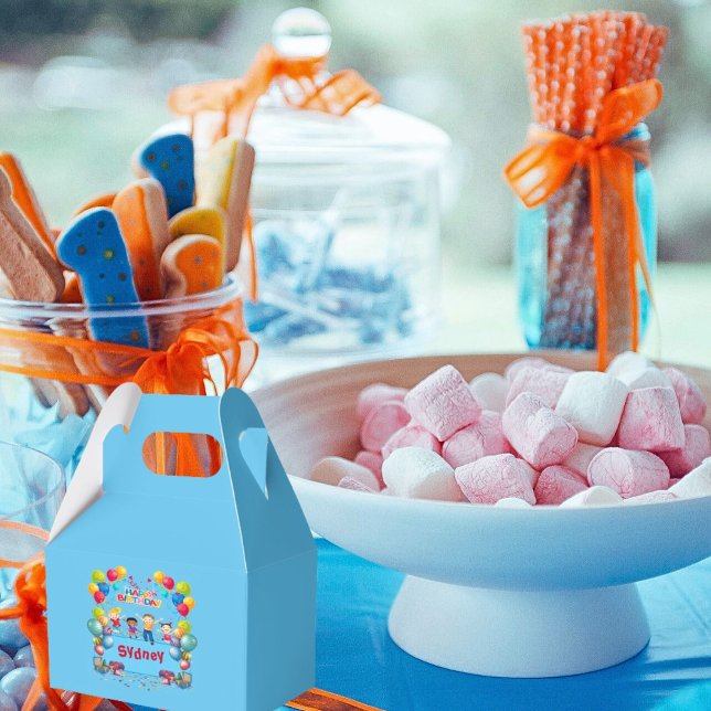 Kids' Birthday Favour Box with Balloons (Creator Uploaded)