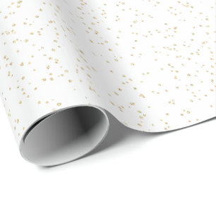 Kid's Birthday Gold Glitter Wrapping Paper