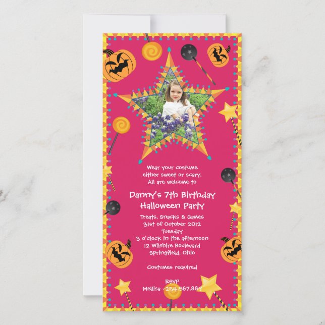 Kid's Birthday Halloween Costume Party Invitation (Front)