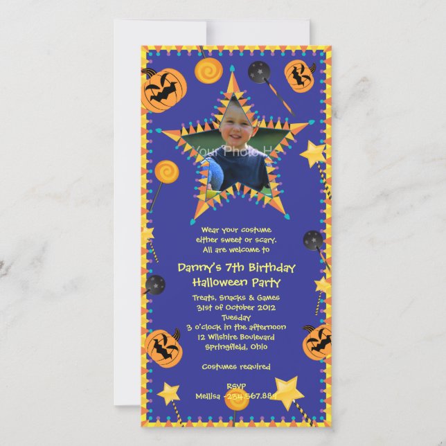 Kid's Birthday Hallowen Costume Party Invitation (Front)