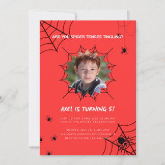 Kids Birthday Invitation - Spidey Theme