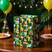 Kids Birthday Jungle Themed Gift Bag