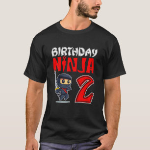 Kids Birthday Ninja For 2 Year Old Little Ninja 2t T-Shirt