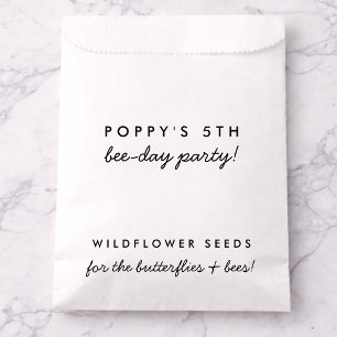 Kids Birthday Party Bee Wildflower Seeds Favour Bag
