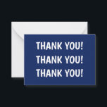 Kid's Birthday Party Blue Thank You Card<br><div class="desc">Create your own Kid's Birthday Party Blue Thank You Note Card! You can further customize this design by selecting the "Edit Details" link if desired.</div>
