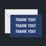 Kid's Birthday Party Blue Thank You Card<br><div class="desc">Create your own Kid's Birthday Party Blue Thank You Note Card! You can further customize this design by selecting the "Edit Details" link if desired.</div>
