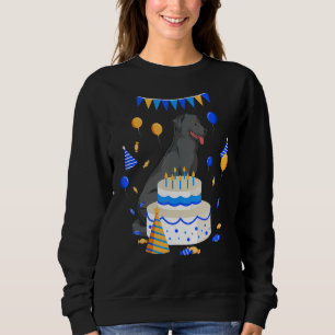 Kids Birthday Party Cake Black Labrador Dog Owner Sweatshirt