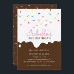 KIDS BIRTHDAY PARTY cake frosting drips sprinkles Invitation<br><div class="desc">by kat massard >>> www.simplysweetPAPERIE.com <<< A super cute cake or icecream cone themed invitation design for your child's BIRTHDAY. Wow your friends and family with this little number ;D Setup as a template it is simple for you to add your own details, or hit the customize button and you...</div>