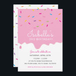 KIDS BIRTHDAY PARTY cake frosting drips sprinkles Invitation<br><div class="desc">by kat massard >>> www.simplysweetPAPERIE.com <<< A super cute cake or icecream cone themed invitation design for your child's BIRTHDAY. Wow your friends and family with this little number ;D Setup as a template it is simple for you to add your own details, or hit the customize button and you...</div>