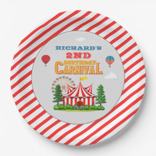 Kid's Birthday Party Circus carnival Theme Paper Plate