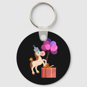 Kids Birthday Party Cute Animal Horse Lover Equest Keychain