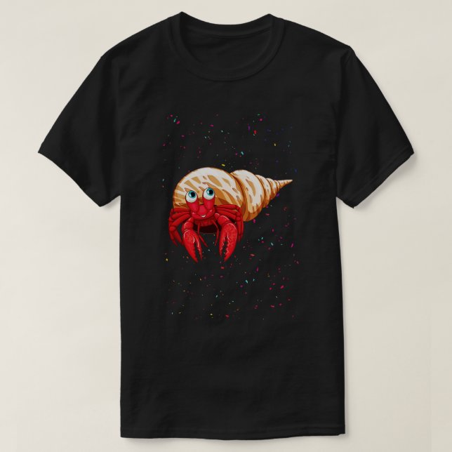 Kids Birthday Party Cute Crab T-Shirt (Design Front)