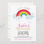 KIDS BIRTHDAY PARTY INVITE kawaii rainbow clouds<br><div class="desc">by kat massard >>> kat@simplysweetPAPERIE.com <<< Original illustration by me!!! A super cute, yet stylish rainbow themed invitation design for your child's BIRTHDAY. Wow your friends and family with this little number ;D Setup as a template it is simple for you to add your own details, or hit the customize...</div>