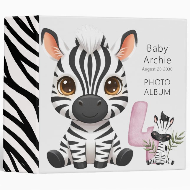 Kids Birthday Party Jungle Safari Animals for Boy  Binder (Front/Spine)