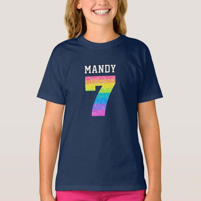 Kids Birthday Rainbow Party T-Shirt (Front)