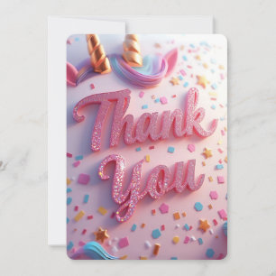 Kids Birthday Thank-You Card Matching Party Coll