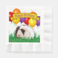 Kids Birthday White Guinea Pig Party Balloons