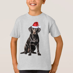 Kids Black Labrador Dog Lover Funny Christmas T-Shirt