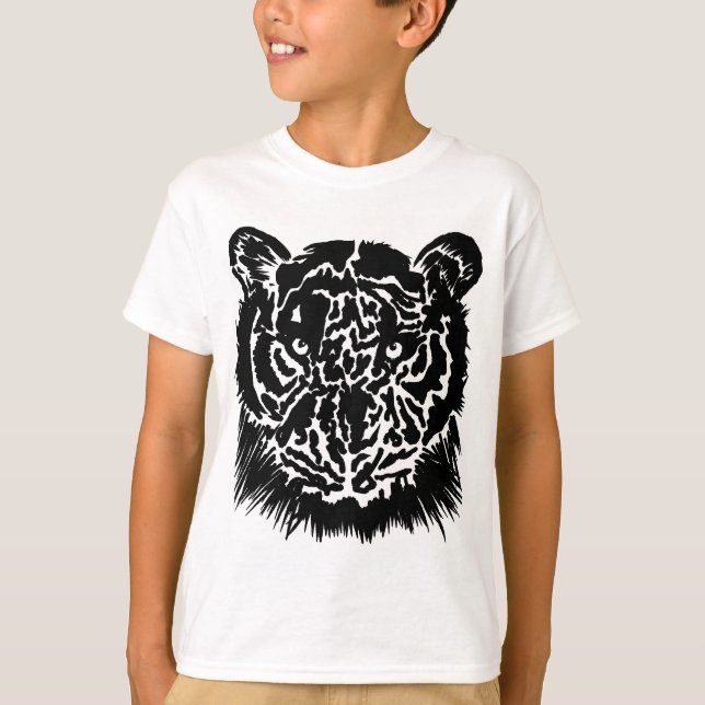 Kids Black Tiger T-Shirt (Devant)