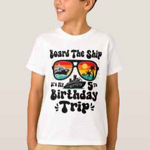 Kids Board The Ship It's My 5th Birthday 5 Years O T-Shirt