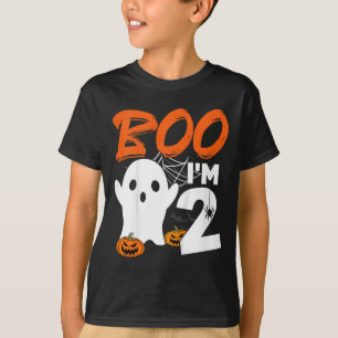 Kids Boo Im 2 Halloween Costume Birthday Party Dec T-Shirt