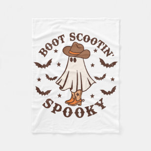 Kids Boot Scootin Spooky Western Halloween Retro F Fleece Blanket