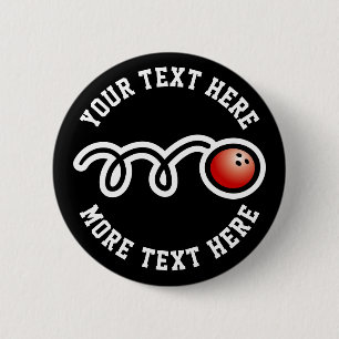 Kid's bowling Birthday party favour custom name 2 Inch Round Button