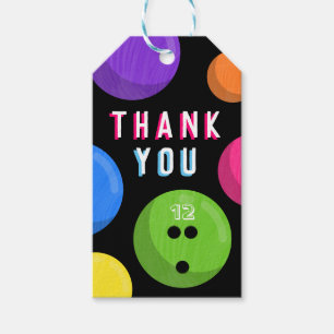 Kids Bowling Birthday Party Thank You Favour Tags