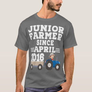 Kids Boy Junior Farmer Since April 2016 Birthday T-Shirt
