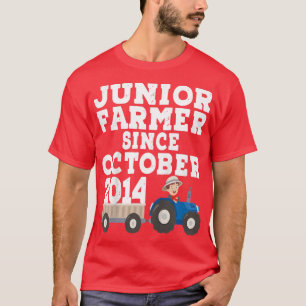 Kids Boy Junior Farmer Since October 2014 Birthday T-Shirt
