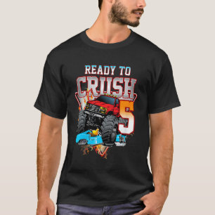 Kids Boys 5th Birthday Monster Truck Birthday 5 y T-Shirt