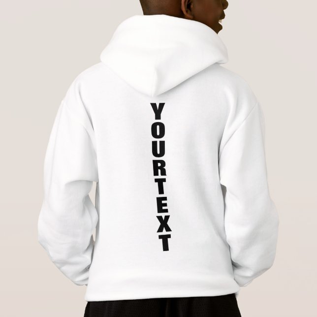 Kids Boys Back Side Printed White Custom Template (Back)