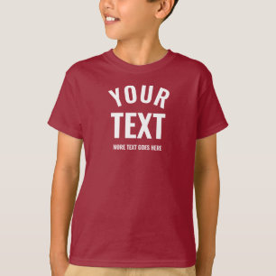 Kids Boys Best Modern Elegant Maroon Red Template T-Shirt