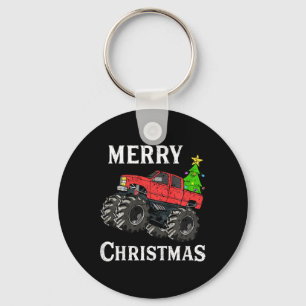 Kids Boys Christmas Monster Truck Kids Merry Chris Keychain