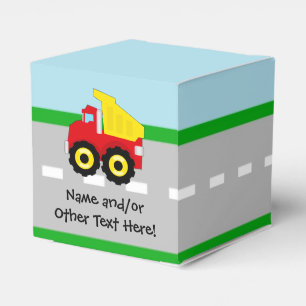 Kids Boys Construction Dumptruck Favor Box