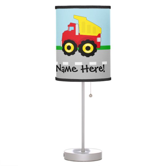 Kids Boys Construction Dumptruck Table Lamp Zazzle Ca Boys Construction Dumptruck Table Lamp