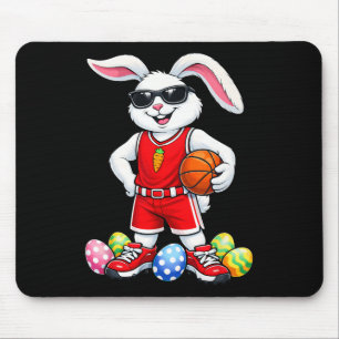 Kids Boys Easter Bunny Play Basketball Easter Kids Mouse Pad