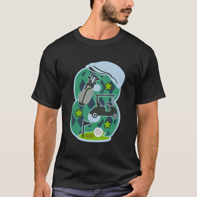 Kids Boys Girls 8Th Birthday Golf Lover 8 Eight Ye T-Shirt (Front)
